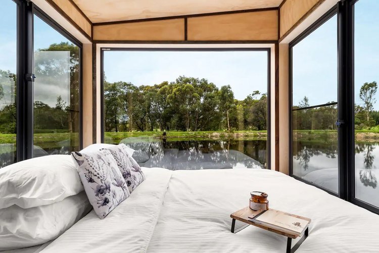 White striped hotel doona cover for luxury accommodation