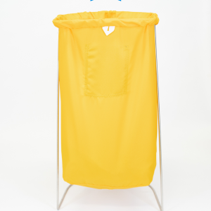 Heavy-duty nylon commercial laundry bag with drawstring closure for hospitality