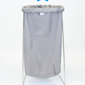 Heavy-duty nylon commercial laundry bag with drawstring closure for hospitality