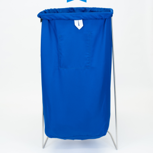 Heavy-duty nylon commercial laundry bag with drawstring closure for hospitality