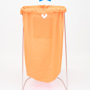 Heavy-duty nylon commercial laundry bag with drawstring closure for hospitality