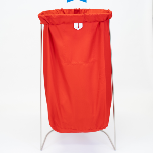 Heavy-duty nylon commercial laundry bag with drawstring closure for hospitality