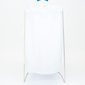 Heavy-duty nylon commercial laundry bag with drawstring closure for hospitality