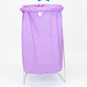 Heavy-duty nylon commercial laundry bag with drawstring closure for hospitality