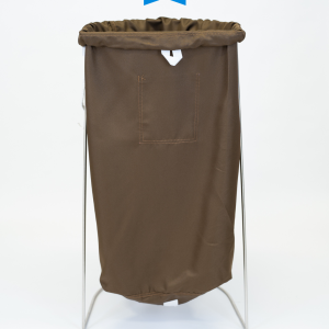 Heavy-duty nylon commercial laundry bag with drawstring closure for hospitality