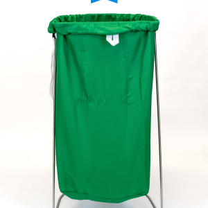 Heavy-duty nylon commercial laundry bag with drawstring closure for hospitality