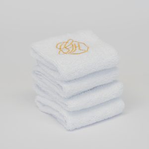 Embroidered commercial white towel for hotels and hospitality
