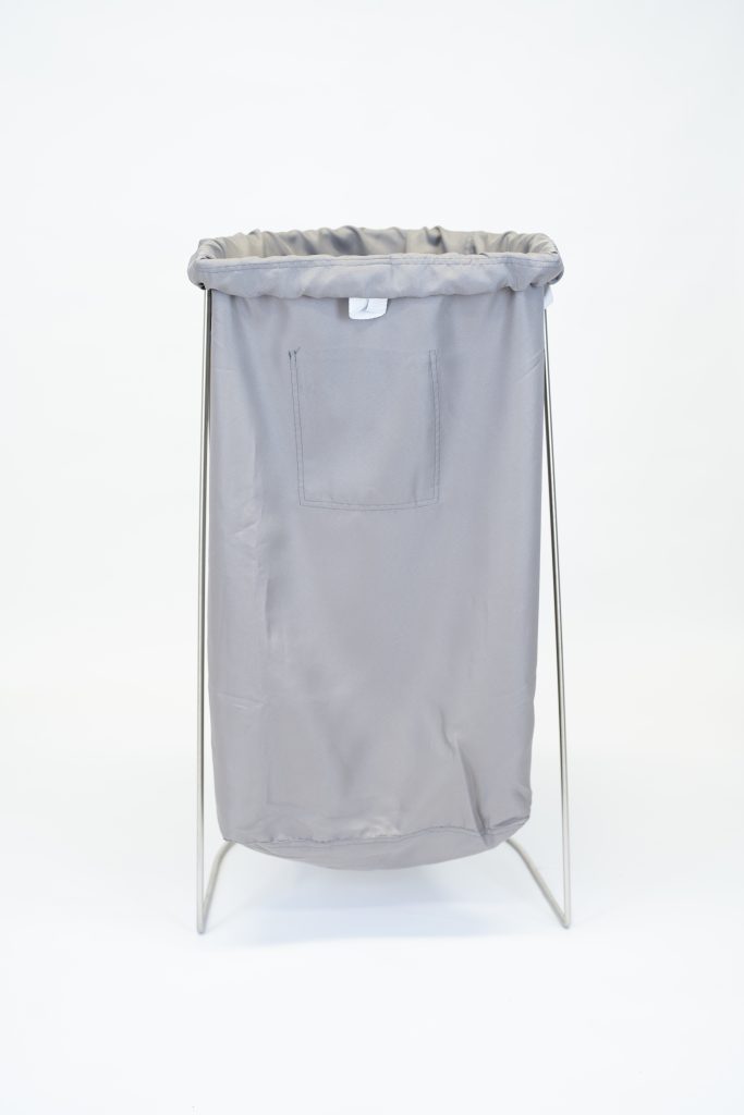Heavy-duty nylon commercial laundry bag with drawstring closure for hospitality
