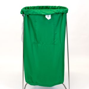 Heavy-duty nylon commercial laundry bag with drawstring closure for hospitality