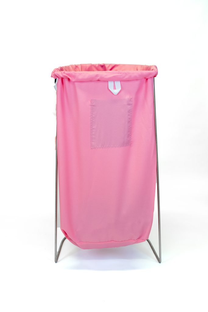 Heavy-duty nylon commercial laundry bag with drawstring closure for hospitality