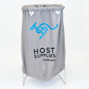 Heavy-duty nylon commercial laundry bag with drawstring closure for hospitality