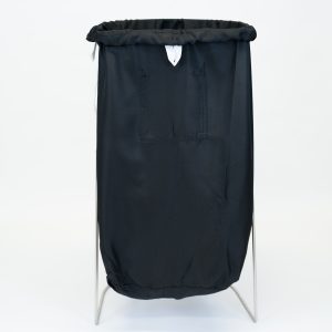 Heavy-duty nylon commercial laundry bag with drawstring closure for hospitality