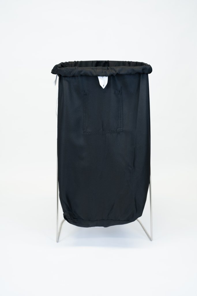 Heavy-duty nylon commercial laundry bag with drawstring closure for hospitality