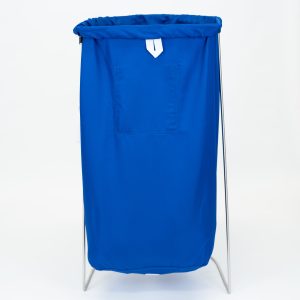 Heavy-duty nylon commercial laundry bag with drawstring closure for hospitality