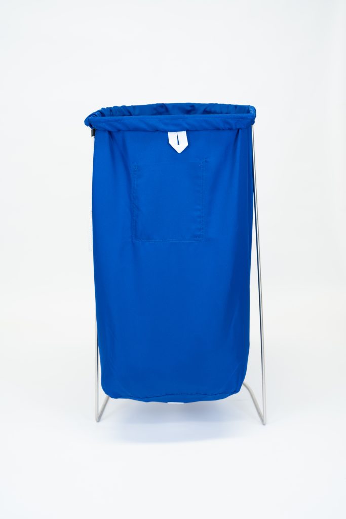 Heavy-duty nylon commercial laundry bag with drawstring closure for hospitality