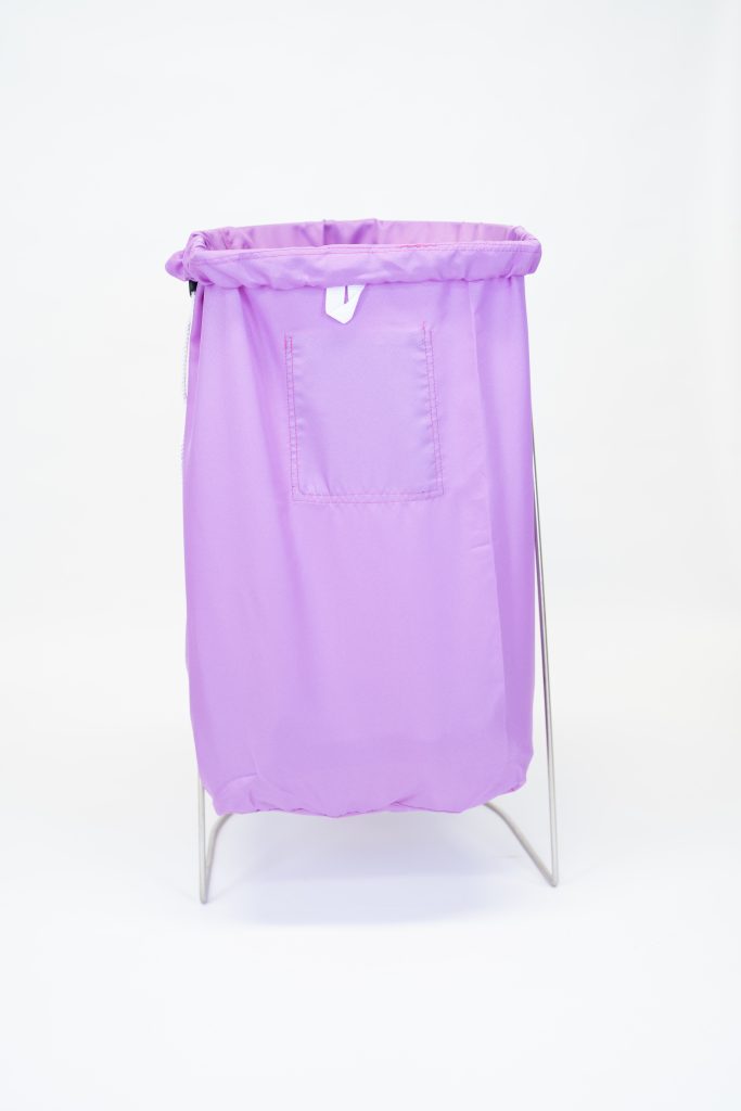 Heavy-duty nylon commercial laundry bag with drawstring closure for hospitality