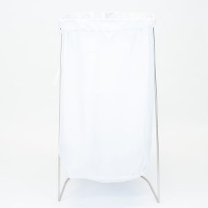 Heavy-duty nylon commercial laundry bag with drawstring closure for hospitality