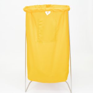 Heavy-duty nylon commercial laundry bag with drawstring closure for hospitality