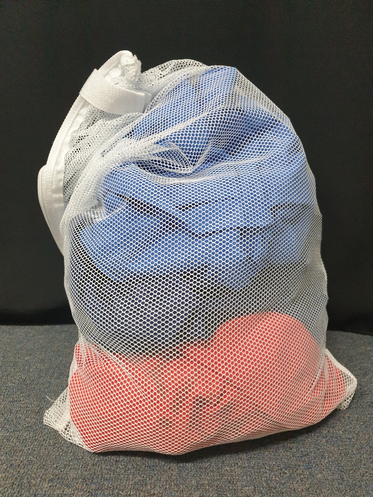 Commercial laundry mesh bag for hotels, motels, and guest accommodations