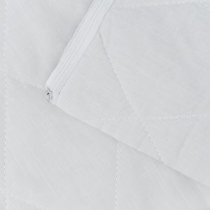 Quilted pillow protector with zipper for hotels and accommodation