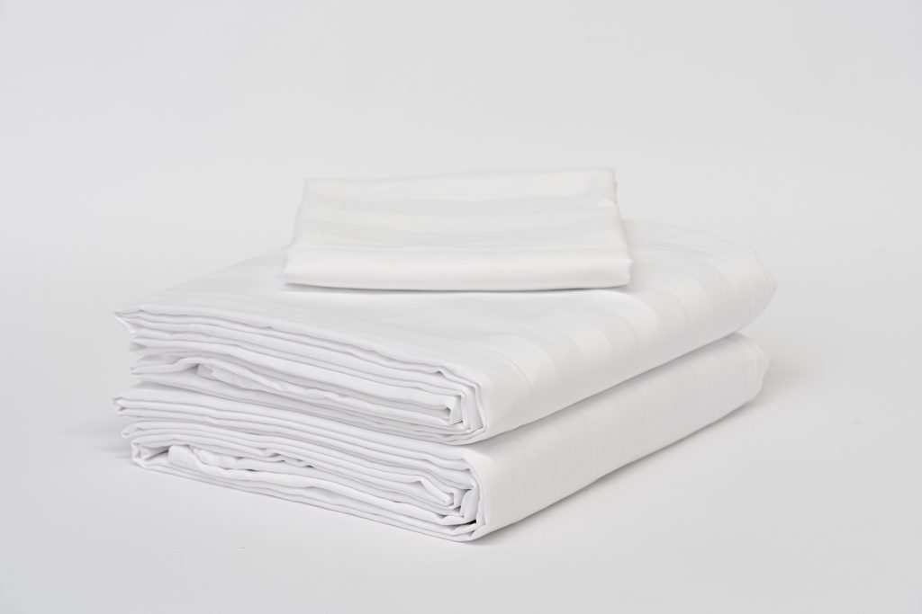 White striped hotel sheets for hotels and accommodation