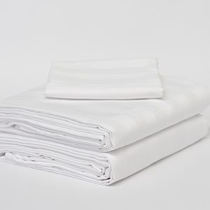 White striped hotel sheets for hotels and accommodation