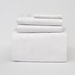 White striped hotel doona cover for luxury accommodation