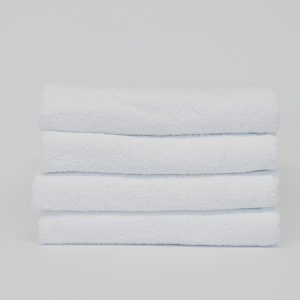 Plush commercial white towel for hotels and guest rooms