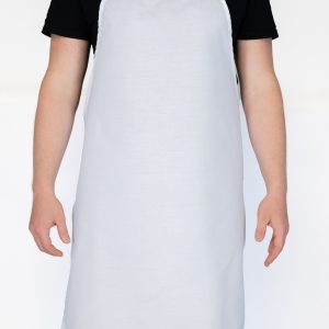 Classic white apron for chefs, hospitality, and kitchen staff
