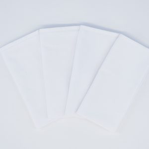 White hotel serviette for restaurants, cafés, and hospitality use