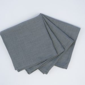 Grey linen look napkin with soft fabric feel for restaurants, weddings, and events