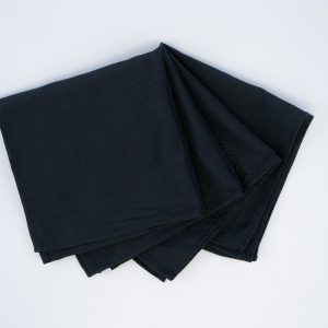 Black linen look napkin with soft fabric feel for restaurants, weddings, and events