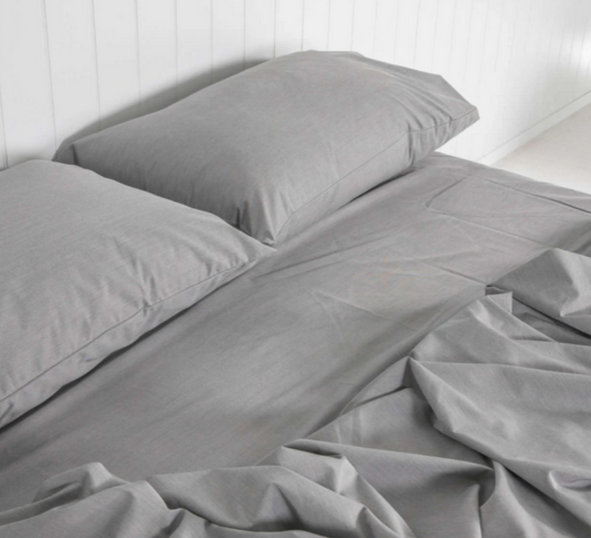 Grey hotel sheets for hotels, motels, and guest accommodations