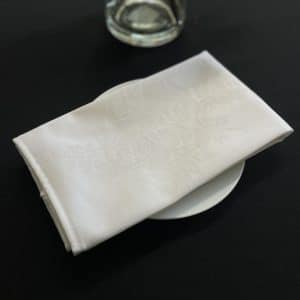 Rose pattern damask napkin for restaurants and events