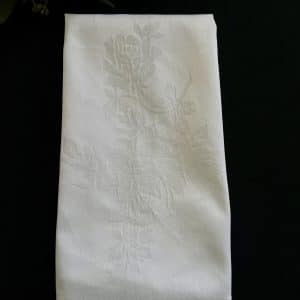 Made from 100% Cotton, our Damask napkins offer a strong-wearing fabric with an elegant pattern that will bring a personal touch to any space. Designed with a delicate rose pattern and thick weave, this napkin is highly sought by high-end hospitality venues and personal use. We recommend laundering before first use. Damask-Napkin