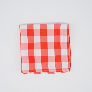 Red gingham tablecloth for cafes and casual dining